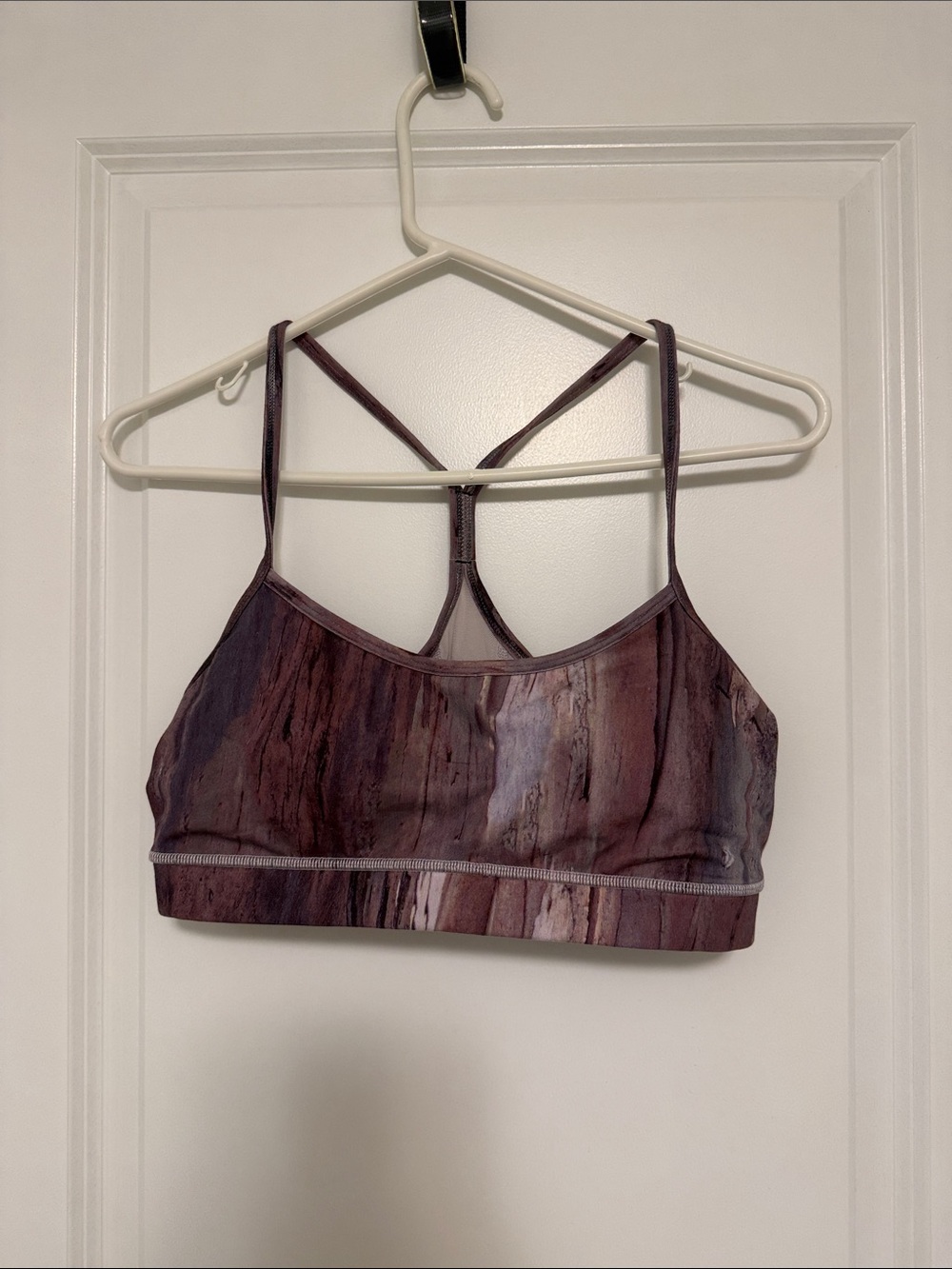 lululemon athletica Mauve Print Strappy Sports Bra